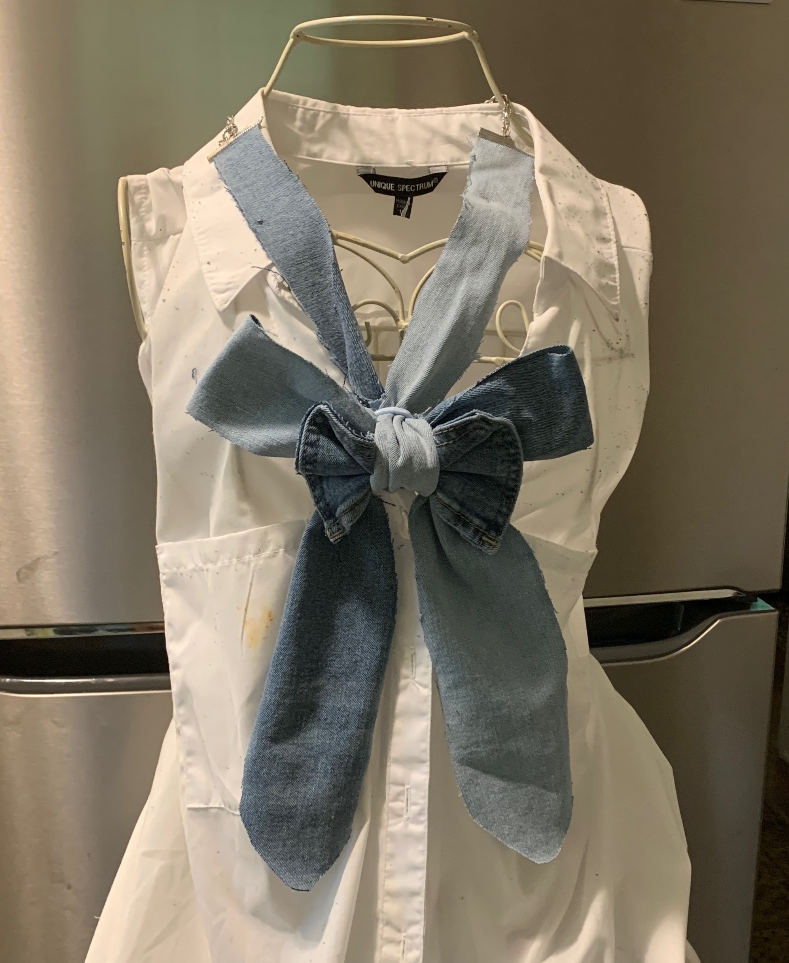 Denim Sash Bow
