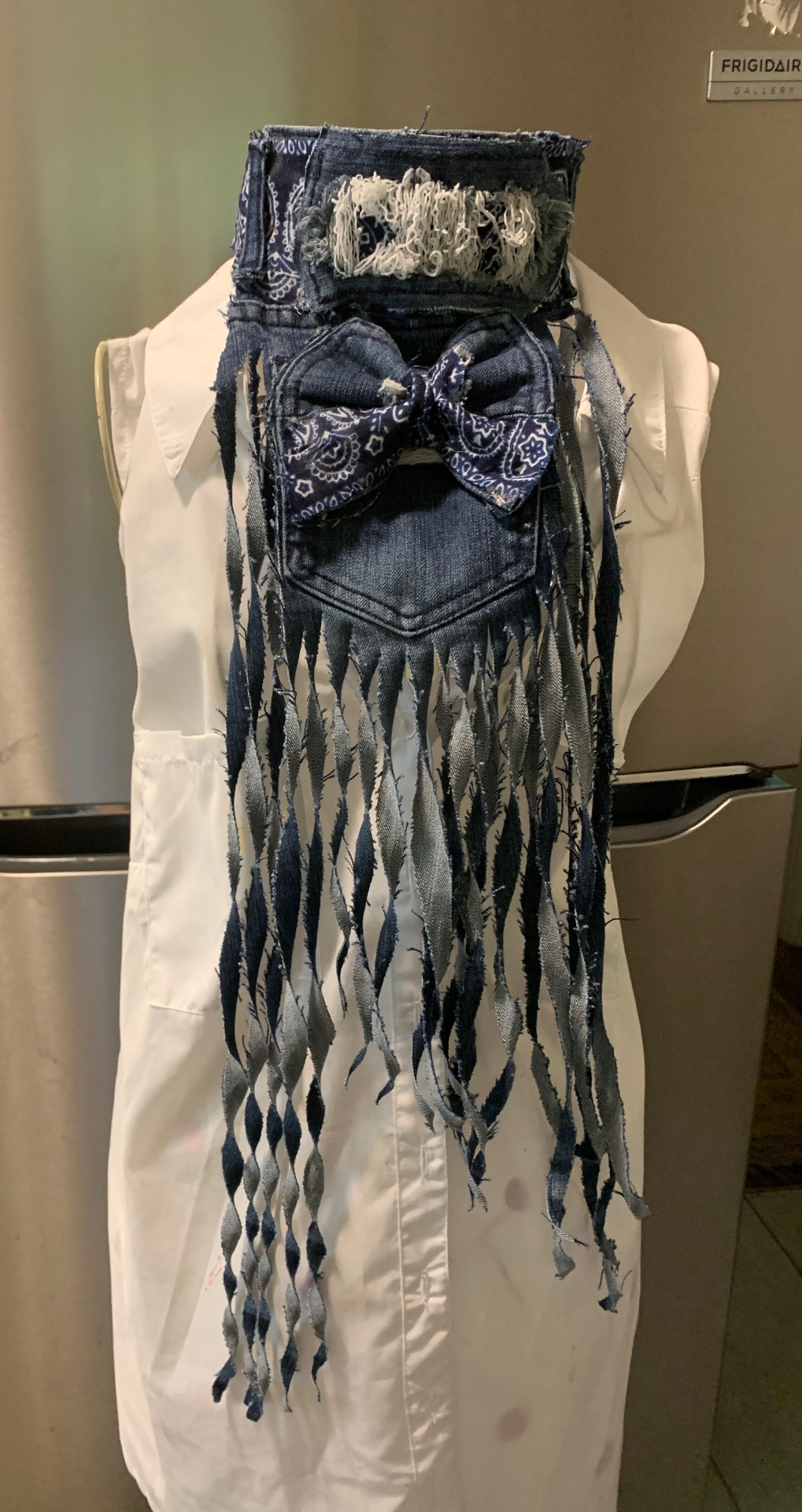 Indigo Bandana Bow Choker